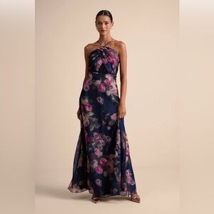 Blue floral organza dress from Lulu’s